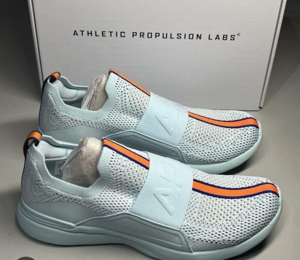 APL TechLoom Bliss Sneakers - Gulf Blue / Orange Racer - Size 7 / EUR 37 NEW